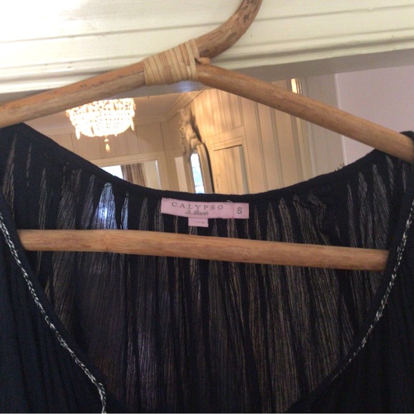 Calypso St. Barth silk beaded tunic - Picture 5 of 5